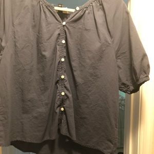 Never worn Universal Thread navy button down flutter top size Small.